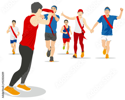 EKIDEN MARATHON WAS BORN IN JAPAN, THE RELAY RUNNERS HAND OVER T