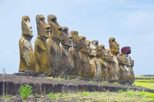 Obraz na płótnie Moai statues on Easter Island