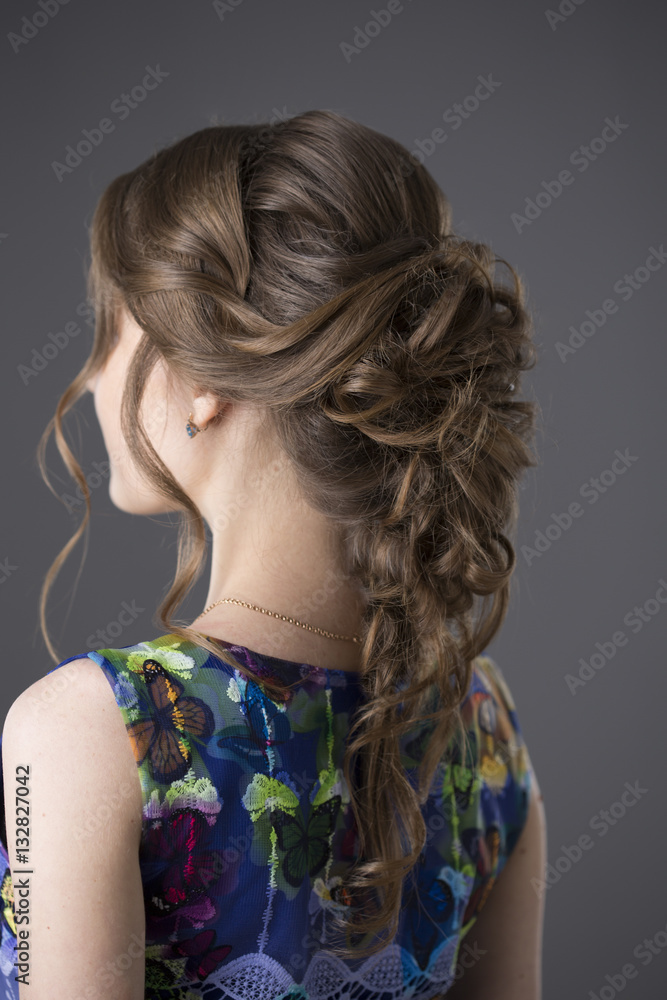  woman with evening hairstyle