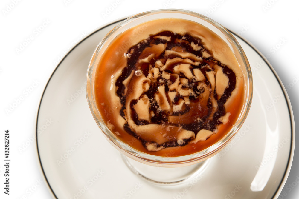 Delicious Papaya cream with Cassis Liquor Delicious Papaya cream with Cassis Liquor