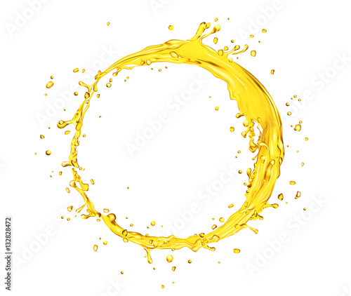 vector orange juice splash circle