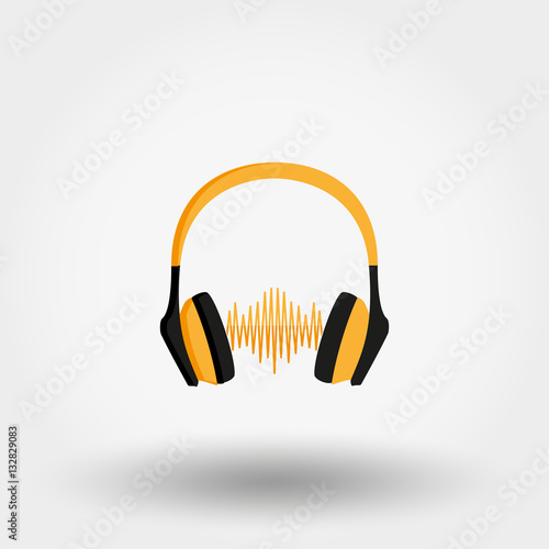 Vector headphones icon.