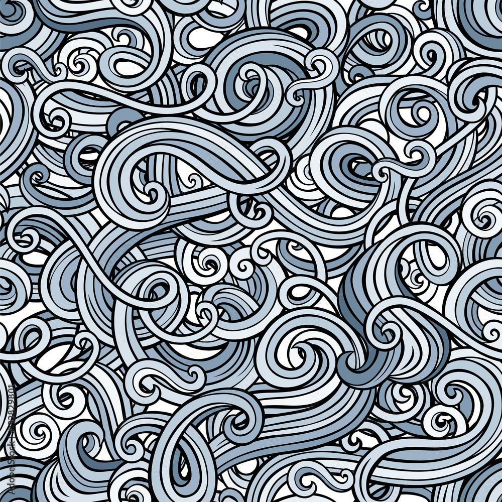 Decorative doodle abstract curly seamless pattern Decorative doodle abstract curly seamless pattern