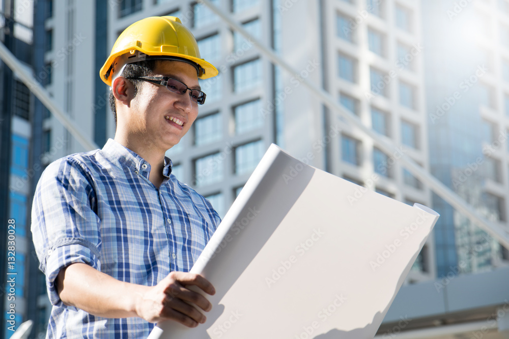 architect worker on construction site architect worker on construction site