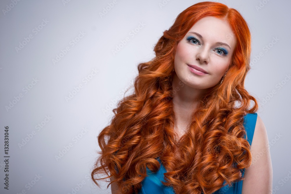 Fototapeta premium young woman with red hair.