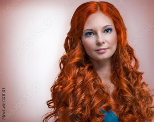 young woman with red hair.