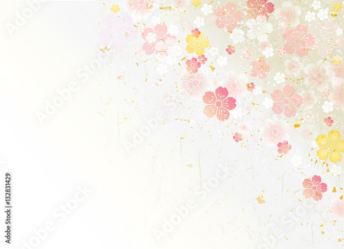 桜　舞い散る　和柄