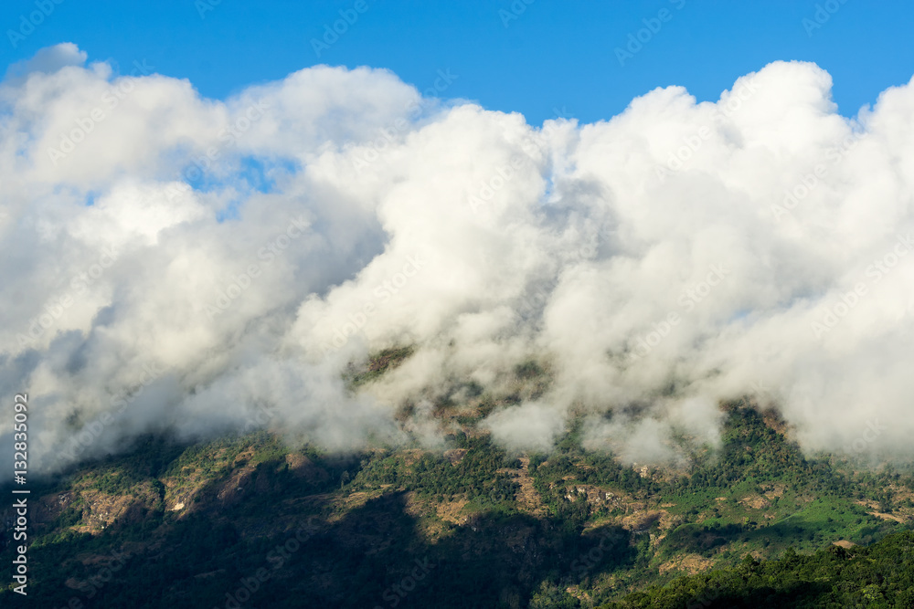 beautiful cloud on mountain