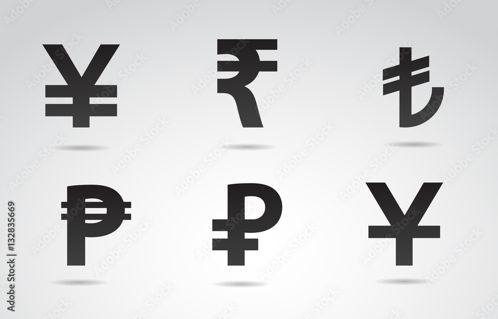 Obraz premium Money vector icon set.