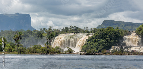 Hacha falls in the lagoon of Canaima - Venezuela, Latin America photo