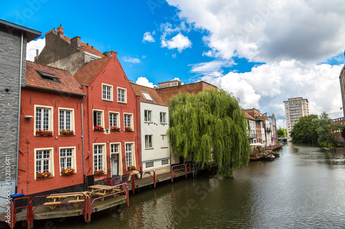 Canal in the old town in Gent