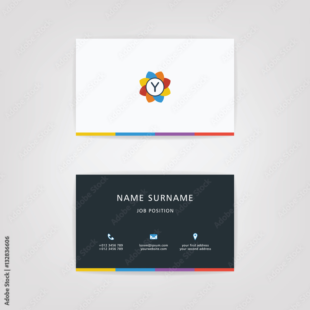 Y Simple Alphabet Business Card Using For Business or personal