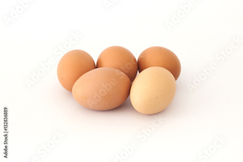 Eggs on a white background.