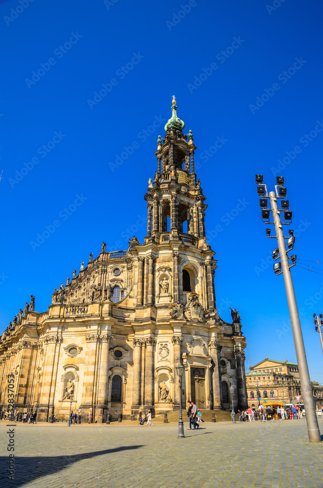 Dresden Cathedral of the Holy Trinity or Hofkirche, Dresden, Saxony, Germany