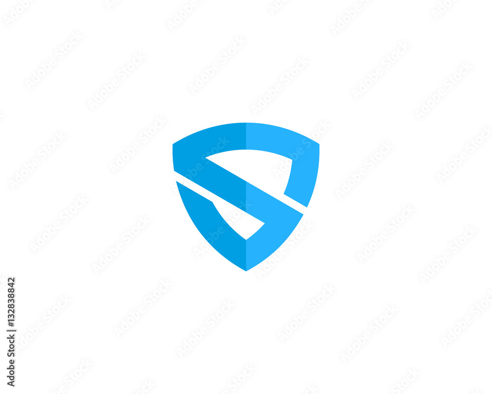 Initial Letter S Shield Logo Design Element Initial Letter S Shield Logo Design Element