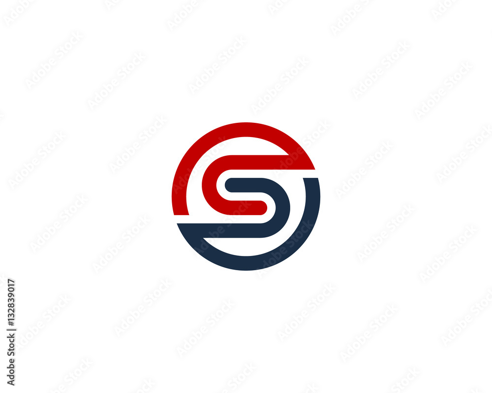 Initial Letter S Line Circle Logo Design Element Initial Letter S Line Circle Logo Design Element
