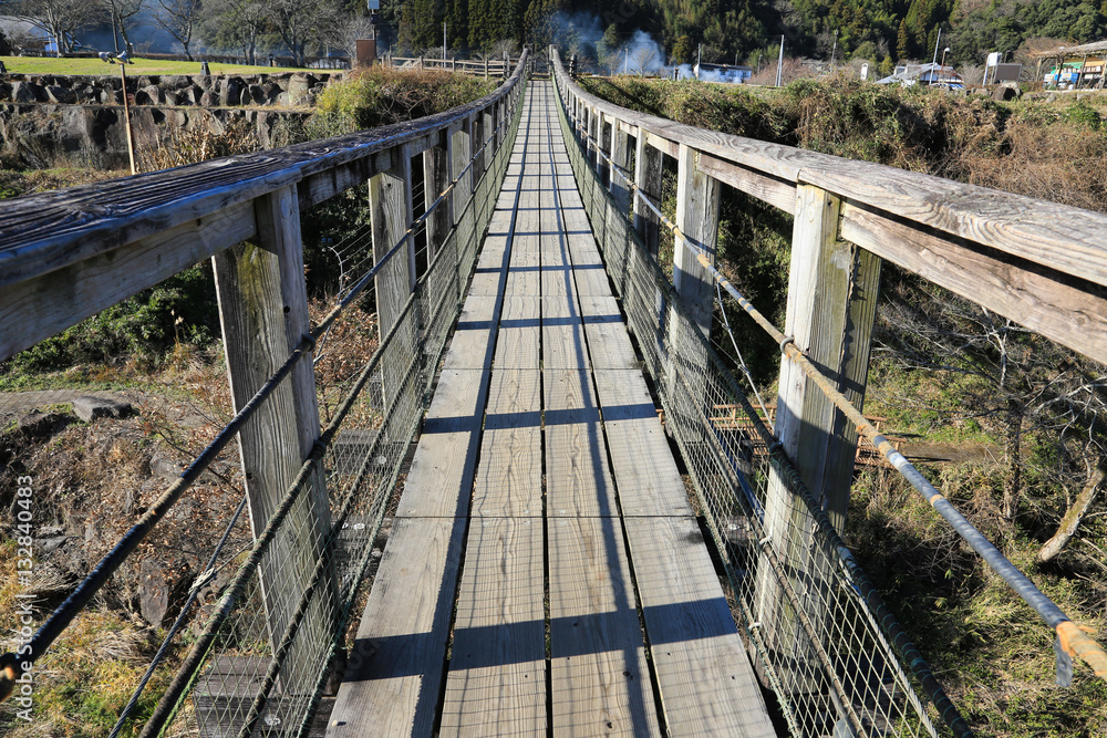 大分県豊後大野市 原尻の滝 滝見橋 Stock Photo Adobe Stock