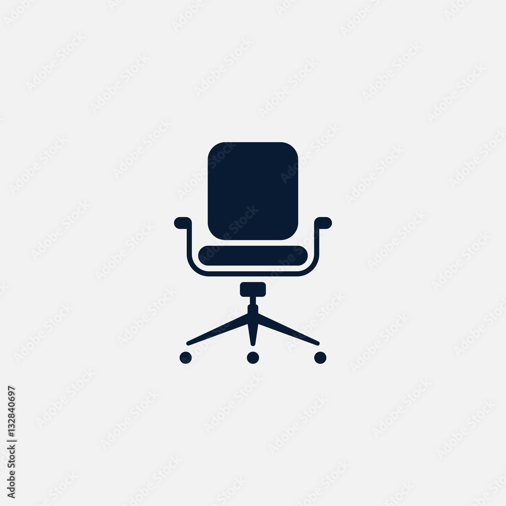 Office chair icon simple illustration Office chair icon simple illustration