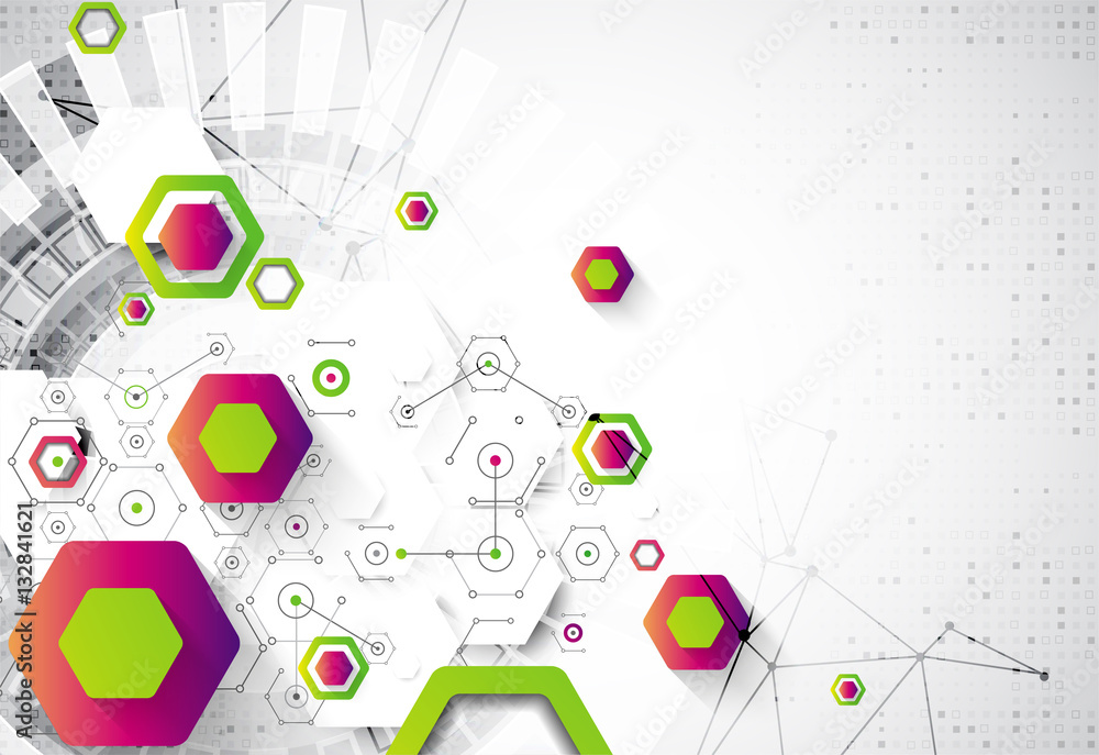 Fototapeta premium Abstract background. Science template, wallpaper or banner.