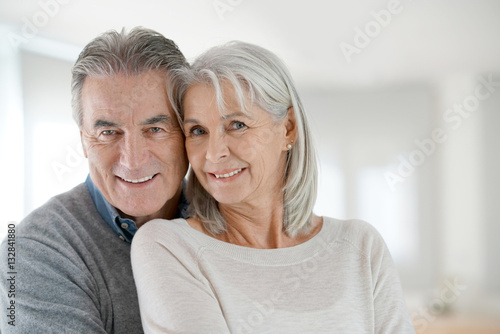 Portrait of senior couple at home