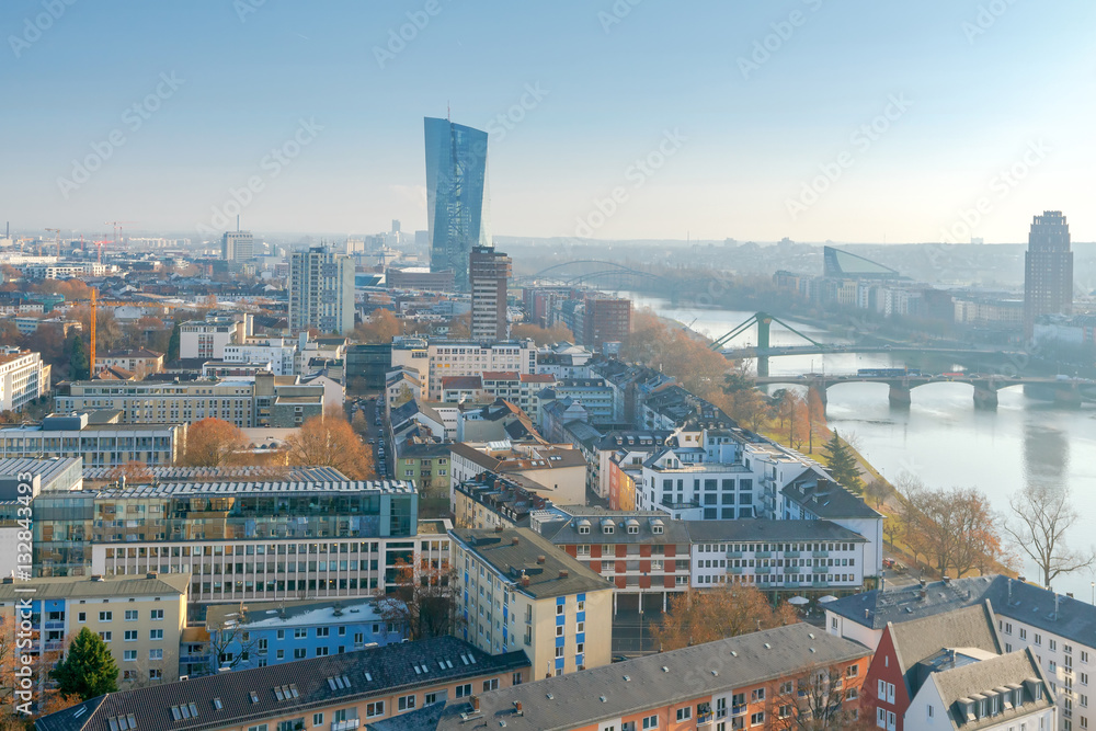Frankfurt. View of the central part the city.