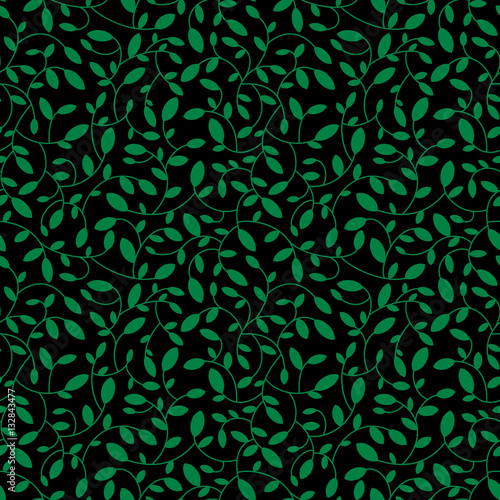Floral seamless pattern. Vector. Leaves.