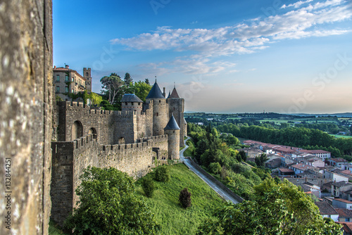 Fotobehang Remparts de la Cité Médiévale de Carcassonne