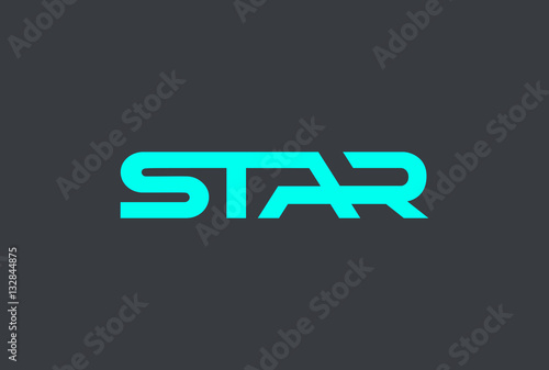 Star text Logo design vector template. Moder hitech lettering