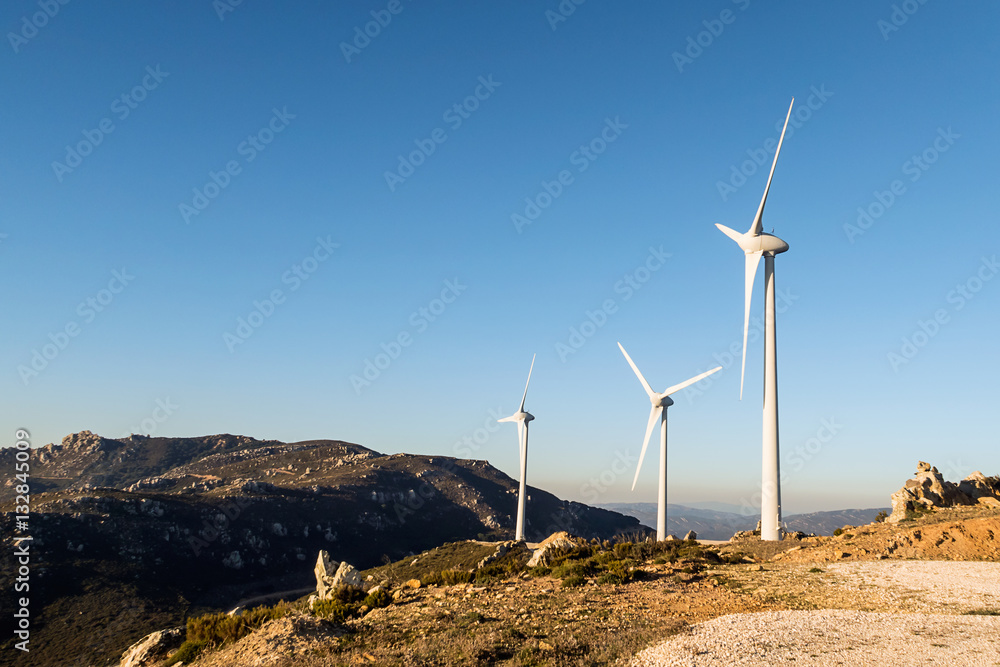 Wind turbines in Tarifa, Spain.
