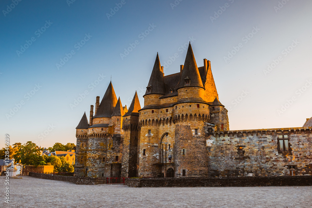 Medieval castle of Vitre Brittany, France.