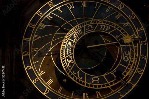 Prague Astronomical Clock (Orloj) in the Old Town of Prague, Czech Republic © makstar