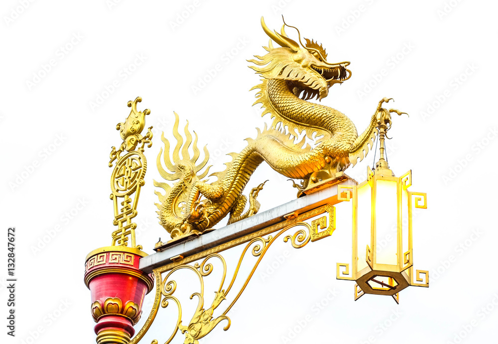 Fototapeta premium Golden Chinese Dragon