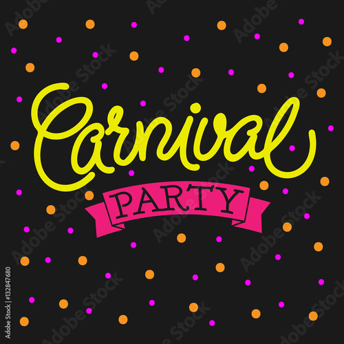 carnival party hand made. vector illustration.
