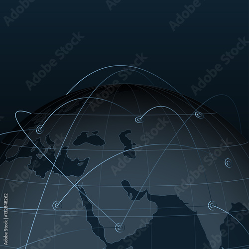 Earth. Aircraft for Your business. Vector Illustration