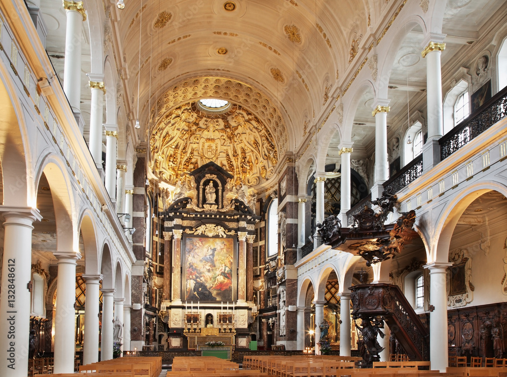 St. Charles Borromeo Church in Antwerp. Belgium