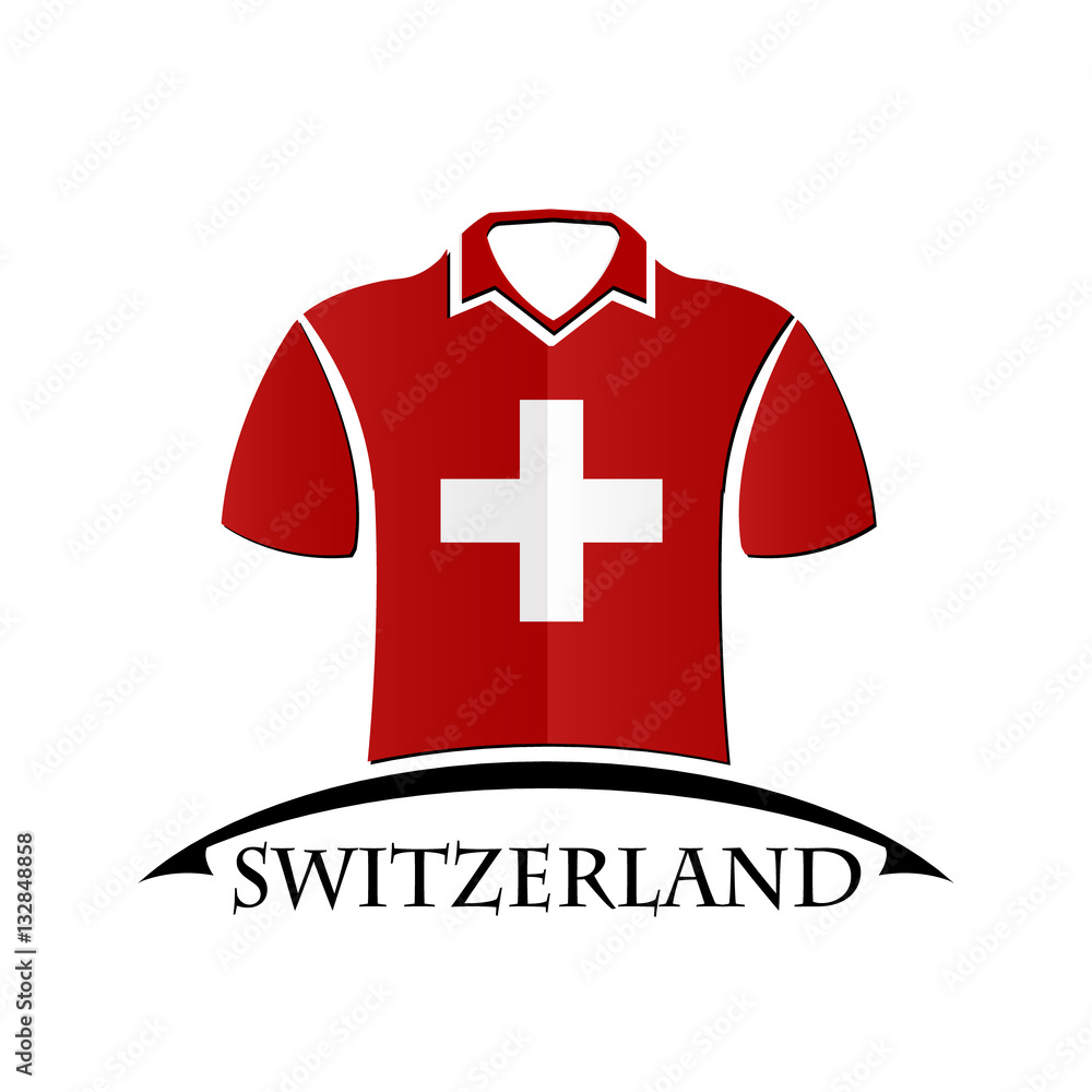 Obraz premium shirts icon made from the flag of Switzerland