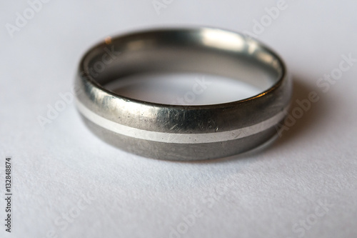 Silver Wedding ring with scratches