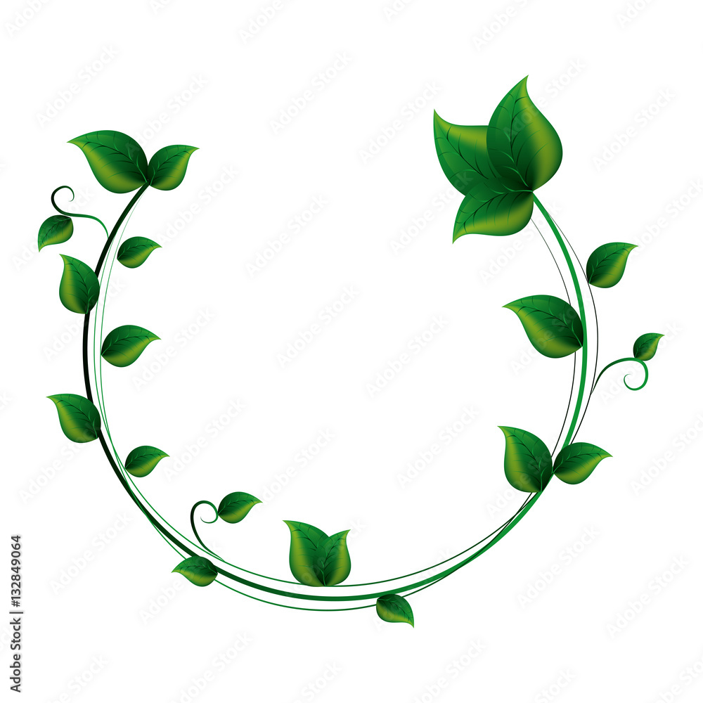Obraz premium leafs plant ecology icon vector illustration design