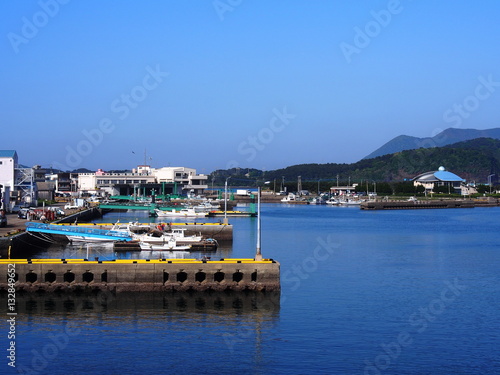 Plakat w ramie 小値賀島 笛吹港 船着き場
