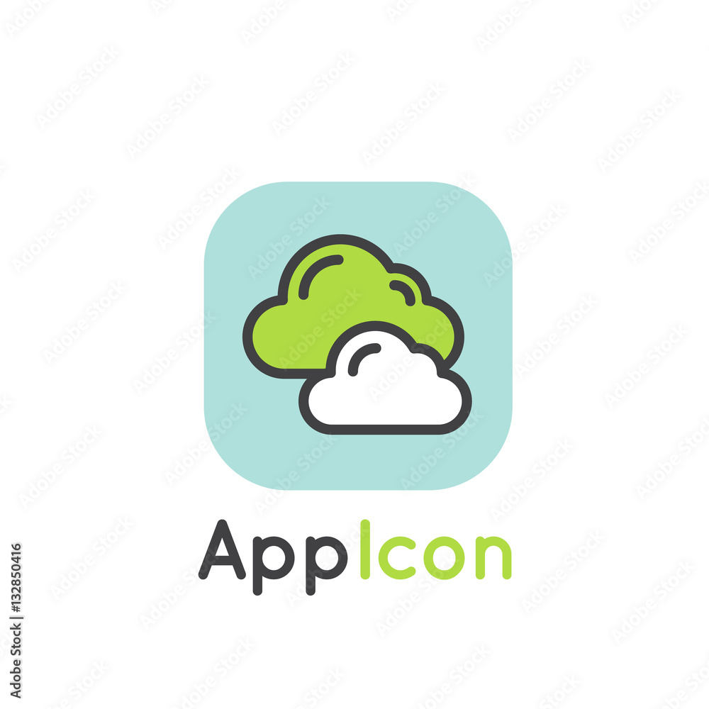 Vector Simple Icon Logo for Mobile or Laptop Application Service for User Access. Cloud Access and Storage Service Vector Simple Icon Logo for Mobile or Laptop Application Service for User Access. Cloud Access and Storage Service