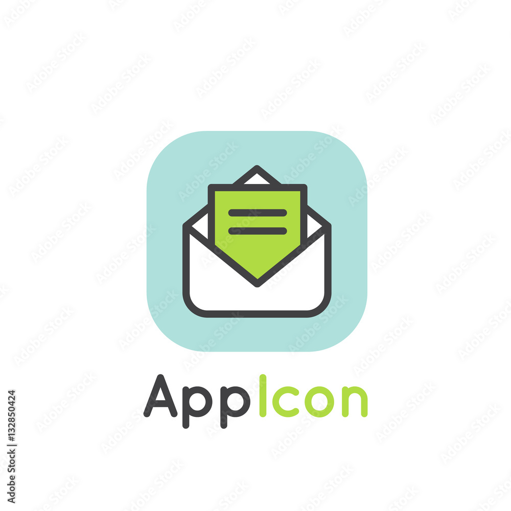 Vector Simple Icon Logo for Mobile or Laptop Application Service for User Access. Push Notification and Message Concept Vector Simple Icon Logo for Mobile or Laptop Application Service for User Access. Push Notification and Message Concept