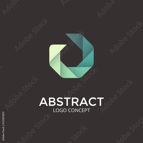 Logo template. Modern vector abstract circle creative sign or symbol. Design geometric element.