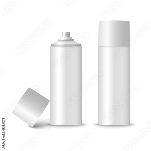 Blank white spray bottle template