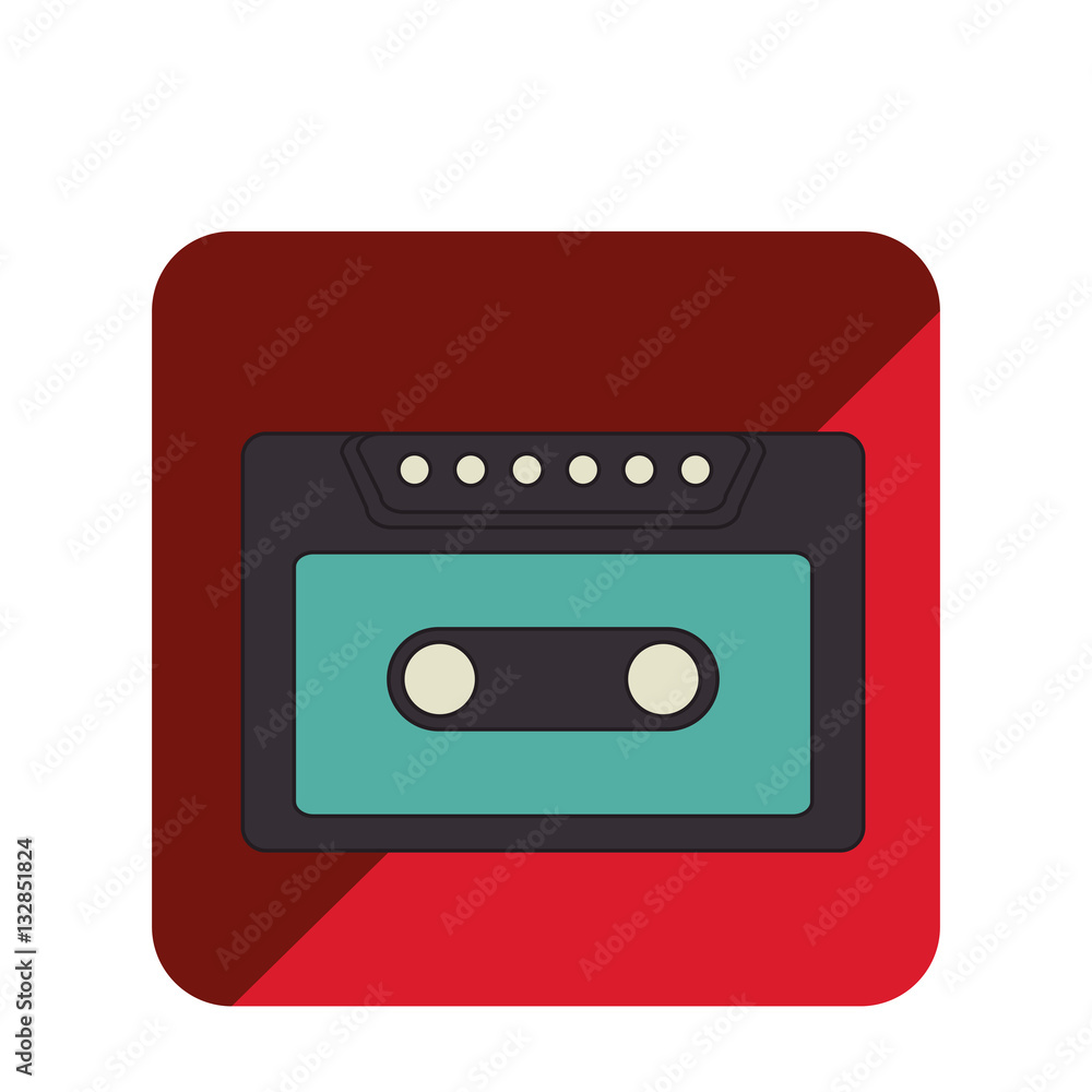 retro cassette isolated icon vector illustration design