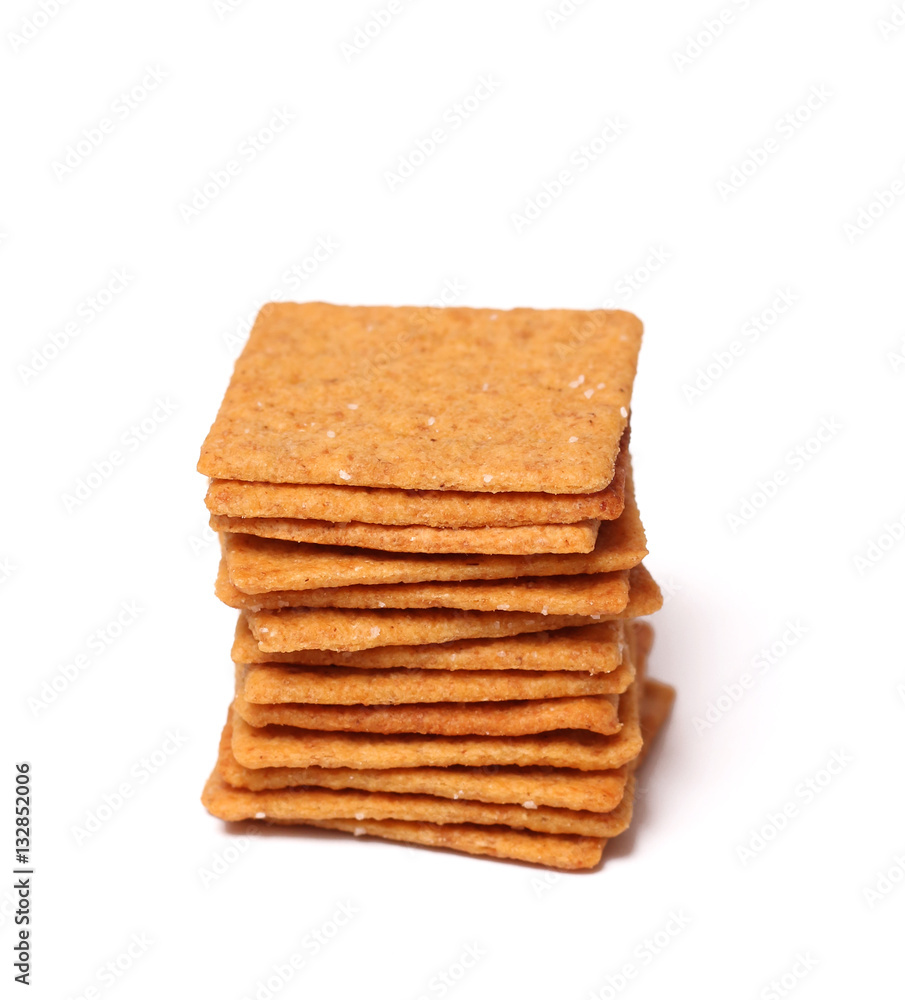 Crackers Isolated on a White Background Crackers Isolated on a White Background