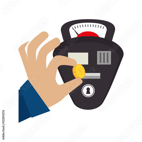 parking meter isolated icon vector illustration design