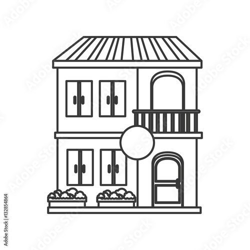 exterior house isolated icon vector illustration design