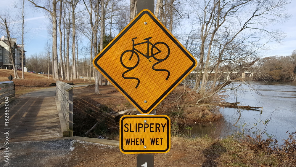 Slippery When Wet: Slippery When Wet (symbol) - Bicycle