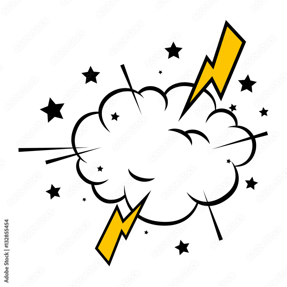Naklejka premium comic pop art explosion vector illustration design
