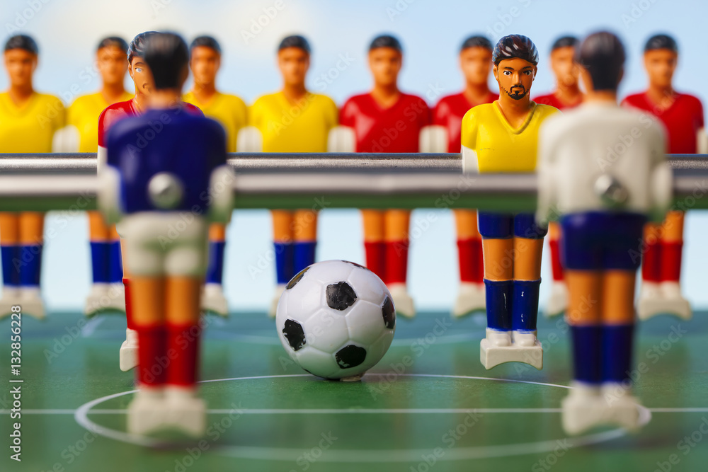 foosball table soccer . football players sport teame foosball table soccer . football players sport teame